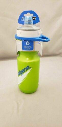 Nalgene Draft Squeezable Bicycle Water Bottle Green w/Gray Cap - Fits Bike Cage