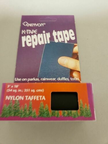 Kenyon K-Tape 3" x 18" Black Taffeta Nylon Adhesive-Backed Repair Tape