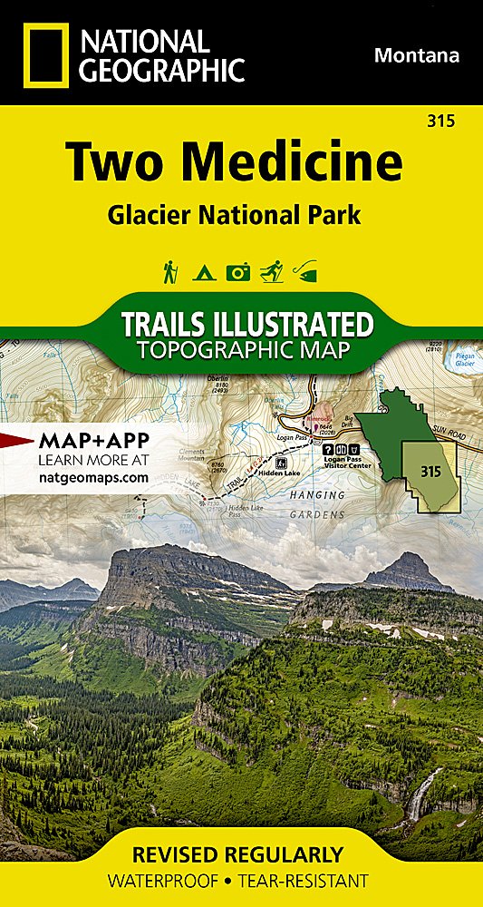 National Geographic Trails Illustrated Montana Glacier NP Two Medicine Map TI00000315