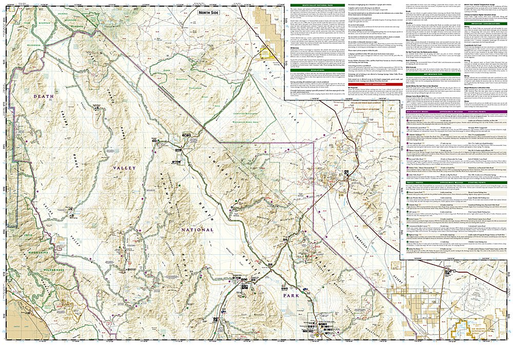 National Geographic Trails Illustrated CA Death Valley National Park Map TI00000221