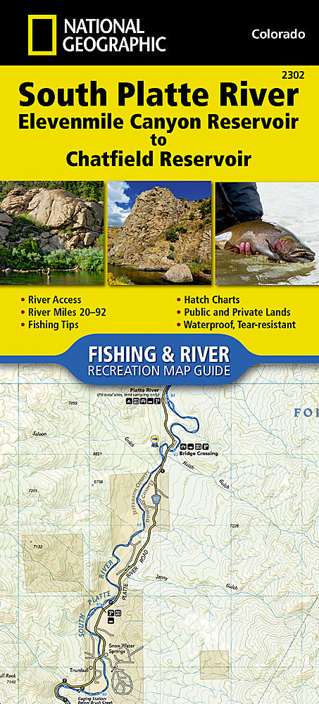 National Geographic South Platte River Elevenmile-Chatfield Map Guide TI00002302