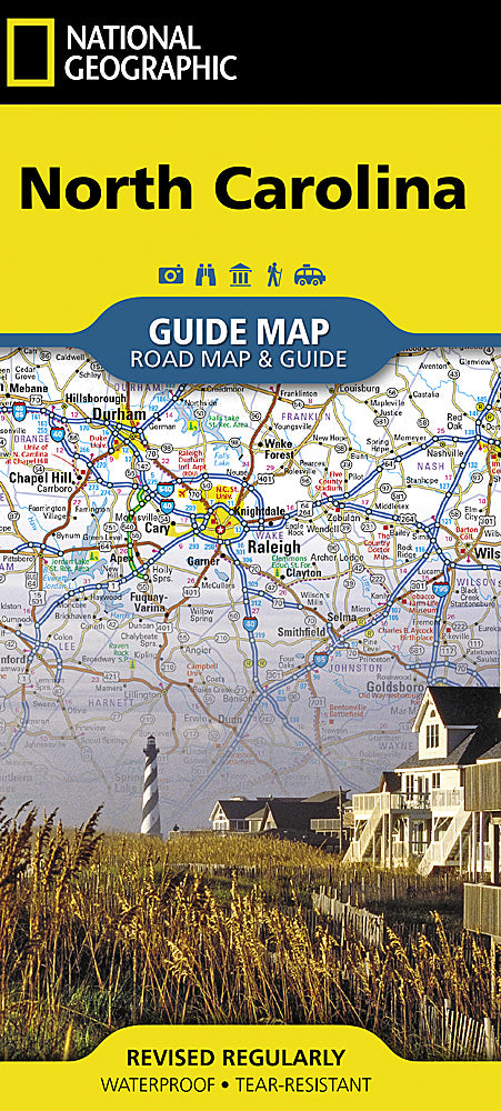 National Geographic GuideMap NC North Carolina Road Map/Travel Guide GM01020542