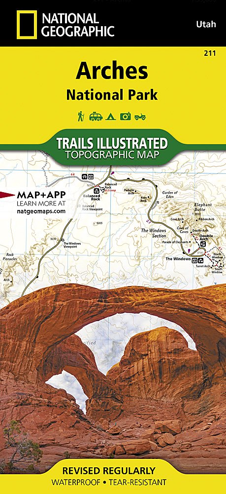 National Geographic Trails Illustrated Utah Arches National Park Map TI00000211