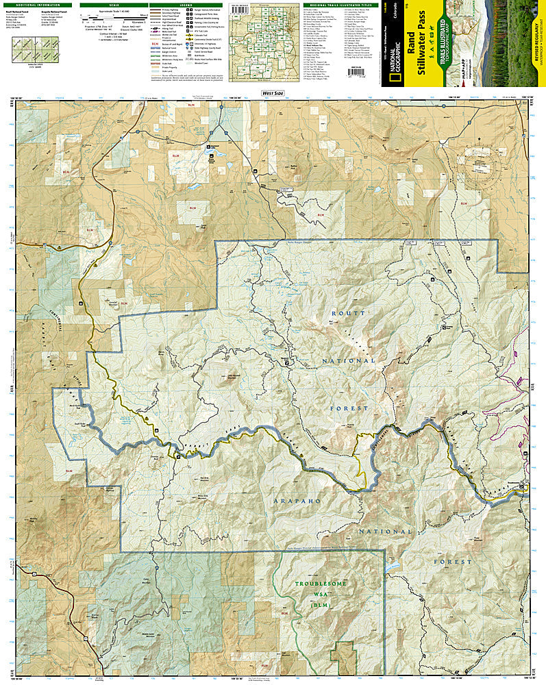 National Geographic Trails Illustrated Colorado Rand / Stillwater Pass Map TI00000115