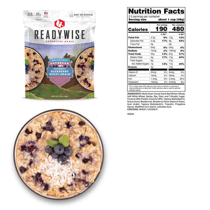 ReadyWise Daybreak Coconut Blueberry Multi-Grain 2.5 Servings