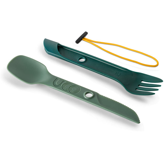 UCO Switch Spork Utensil Set w/Tether Camp Green F-SP-SWITCH