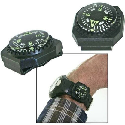 Sun Slip-On Wrist Liquid-Filled Watchband Compass Backpacking Hunting 860