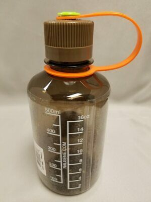 Nalgene Narrow Mouth 16oz Loop Top Water Bottle Woodsman w/Brown Lid BPA Free