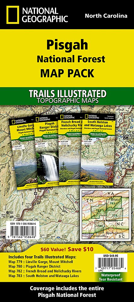 National Geographic Pisgah Nat Forest Map Pack Bundle TI01021244B