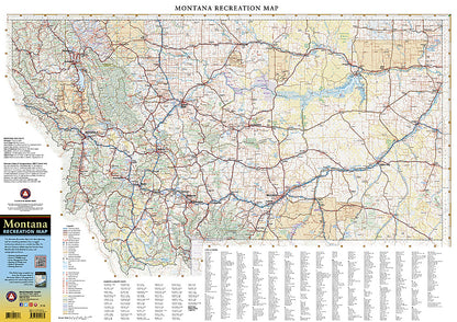 National Geographic Benchmark Montana MT Recreation Map BE0BENMTRM