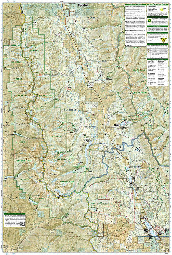 National Geographic MT Missoula, Mission Mountains Trails Illustrated Map TI00000724