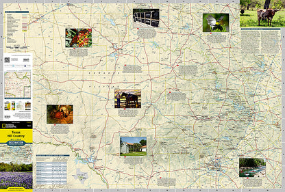 National Geographic Texas Hill Country Destination Touring Map DM01020694