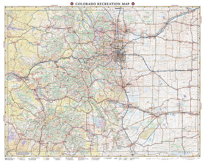 National Geographic Benchmark Colorado CO Recreation Map BE0BENCORM