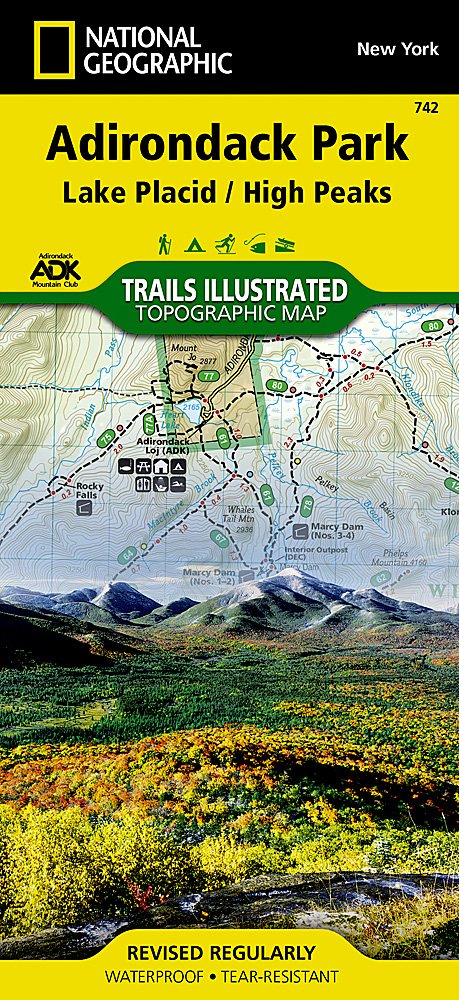 National Geographic Trails Illustrated NY Adirondack Park Lake Placid Map TI00000742