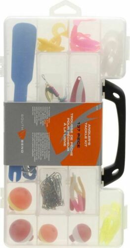 South Bend Fishing 137-Piece Angler's Deluxe Tackle Kit w/Lures, Tools, Tackle