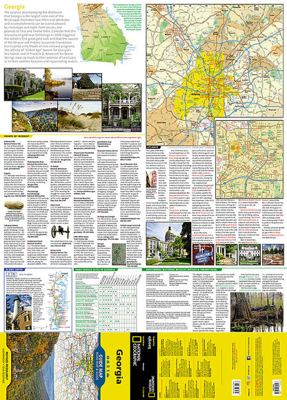 National Geographic Guide Map GA Georgia Road Map & Travel Guide GM01020584