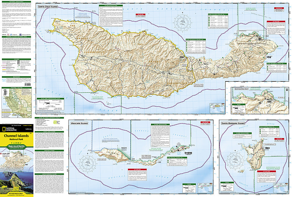 National Geographic Trails Illustrated CA Channel Islands National Park Map TI00000252