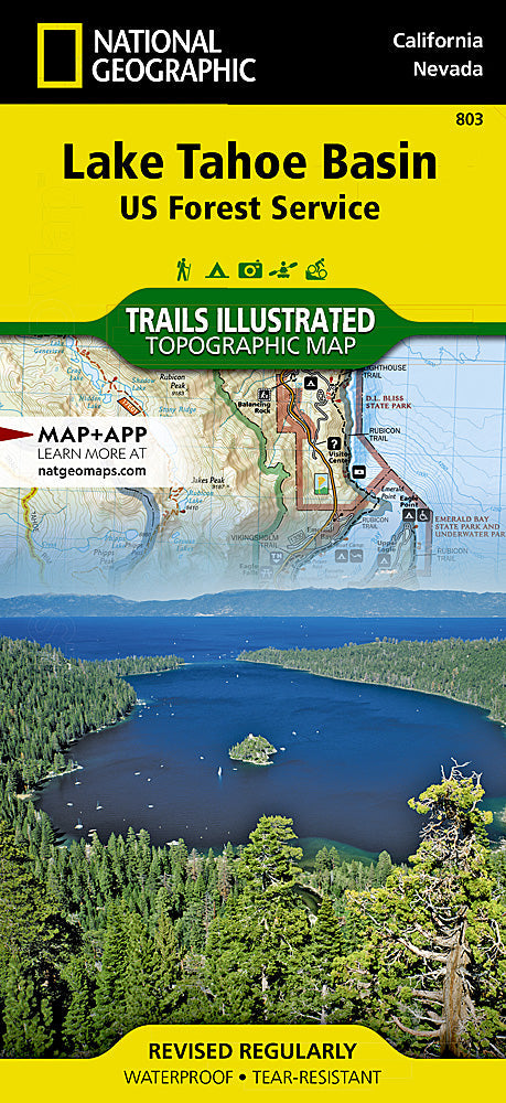 National Geographic Trails Illustrated CA/NV Lake Tahoe Basin Map TI00000803