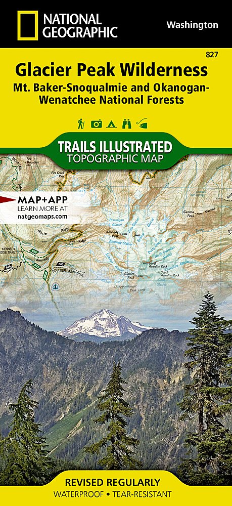 National Geographic Trails Illustrated WA Glacier Peak Map 827