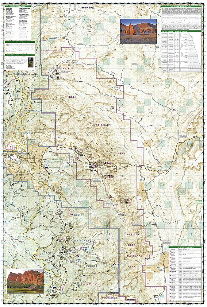 National Geographic Trails Illustrated Utah Capital Reef National Park Map TI00000267