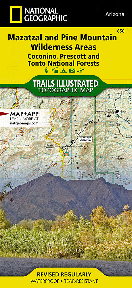 National Geographic Trails Illustrated AZ Mazatzal and Pine Wilderness Map TI00000850