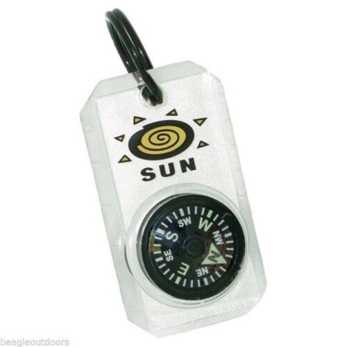 Sun MiniComp 1 Liquid-Filled Luminous Dial Micro Compass Zipper-Pull 808