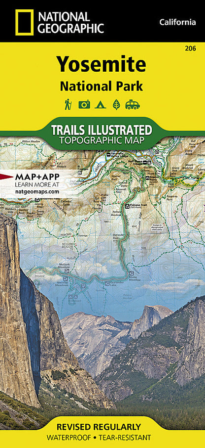 National Geographic Trails Illustrated California Yosemite National Park Map TI00000206