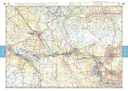 National Geographic Benchmark Idaho Road & Recreation Atlas Map BE0BENIDAT