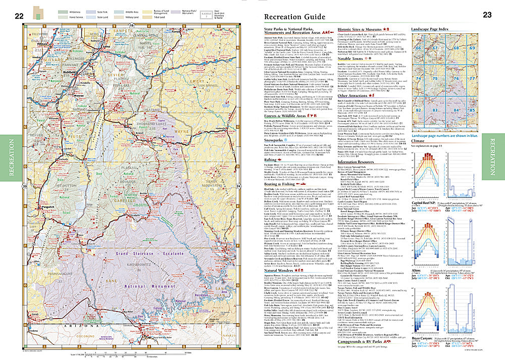 National Geographic Benchmark Utah UT Road & Recreation Atlas Map BE0BENUTAT