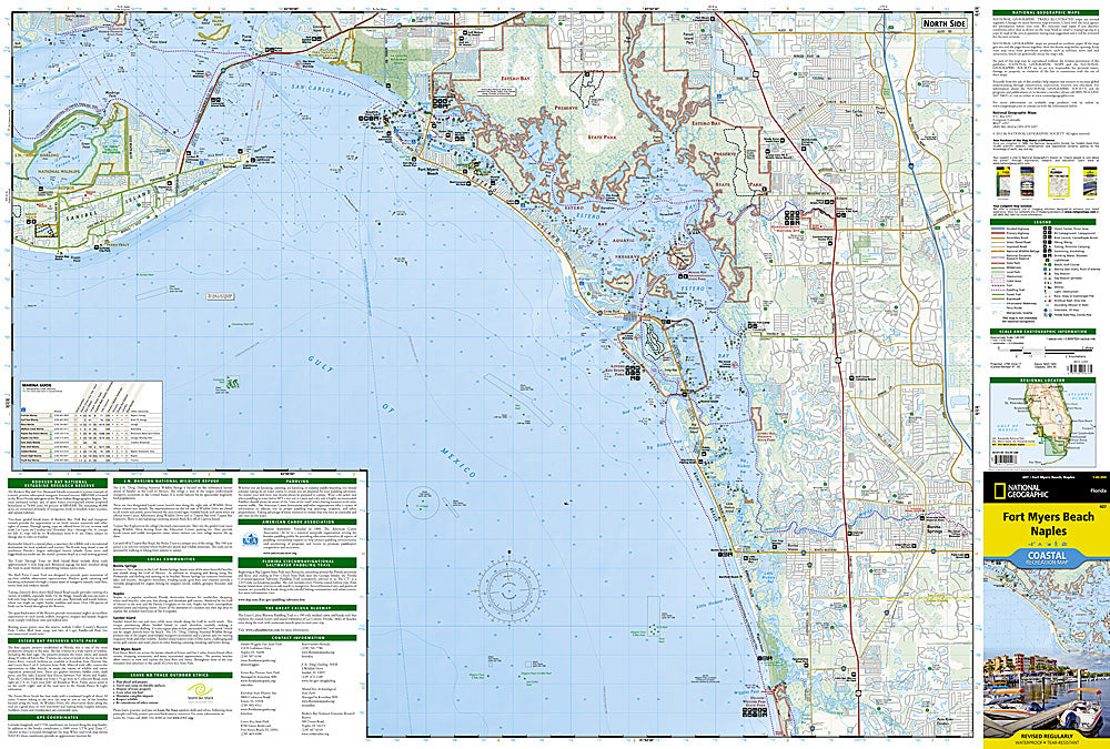 National Geographic Trails Illustrated Florida Fort Myers Beach Trail Map TI00000407