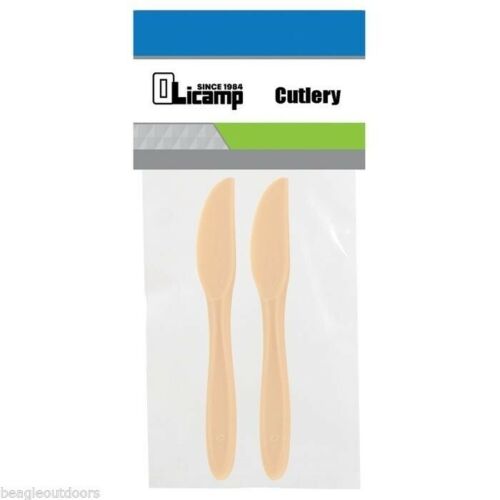 Olicamp Tan Cutlery 2-Pack Knives Light Weight Knife