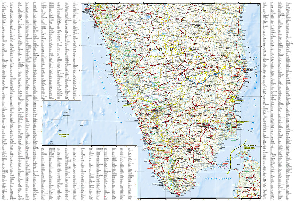 National Geographic Adventure Map India South AD00003014