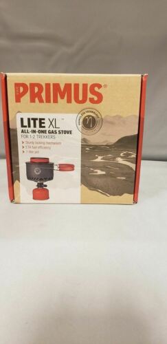 Primus Lite XL Gas Stove / 1L Non-Stick Pot Eta System w/Lid--Footrest--Mesh Bag