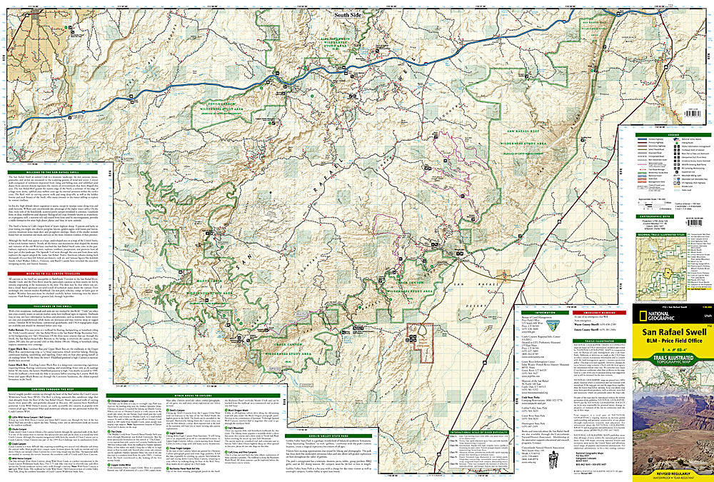 National Geographic Utah San Rafael Swell Trails Illustrated Map TI00000712