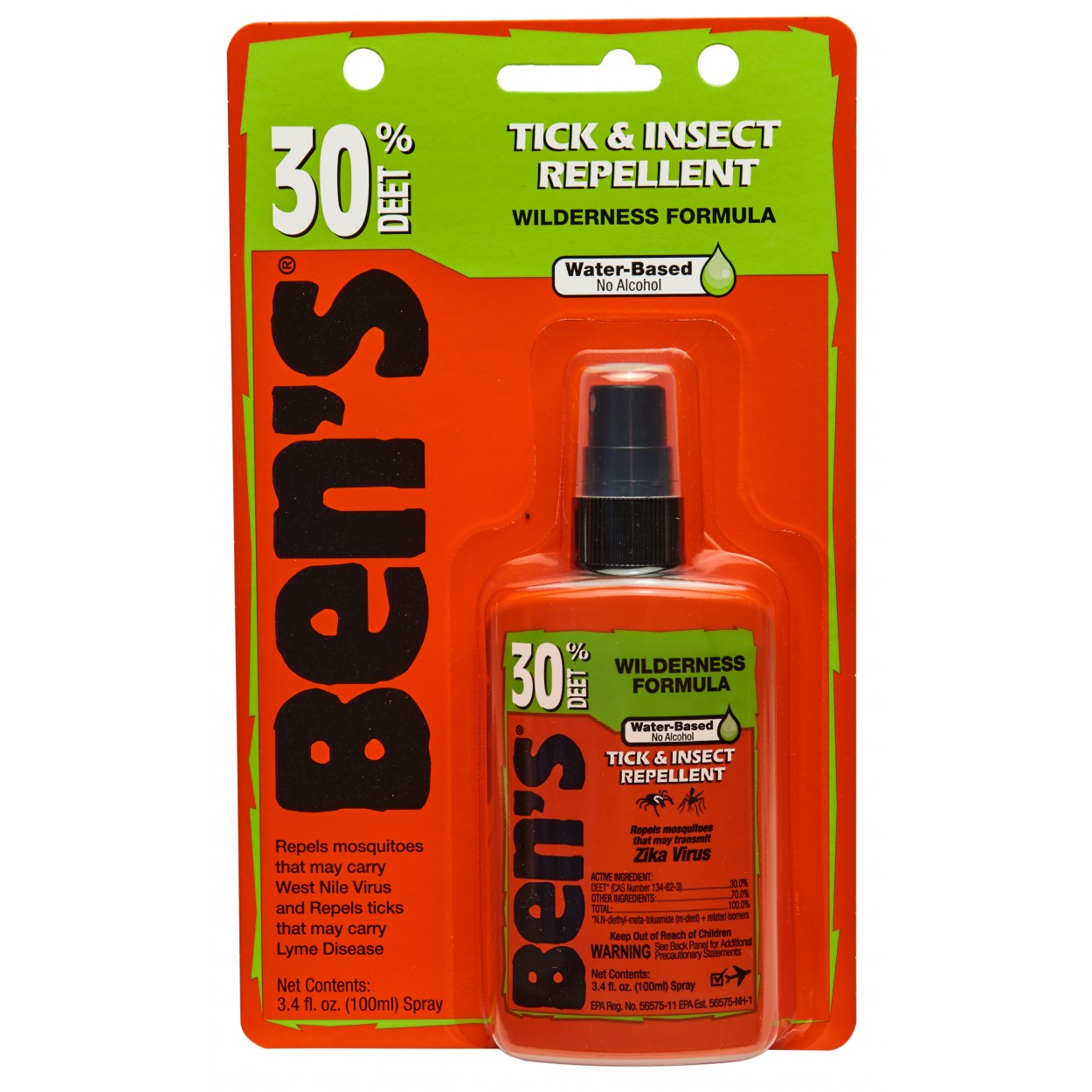 Ben's 30% DEET Wilderness Repellent 1.25 fl oz Pump Bottle 0006-7190