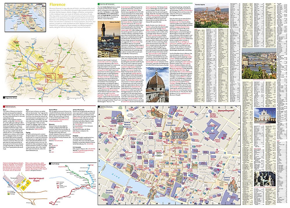National Geographic City Destination Map Florence Italy DC01020317