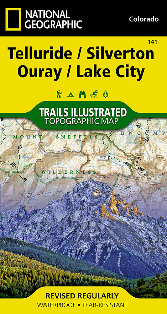 National Geographic Trails Illustrated CO Colo Telluride Silverton Ouray Map TI00000141