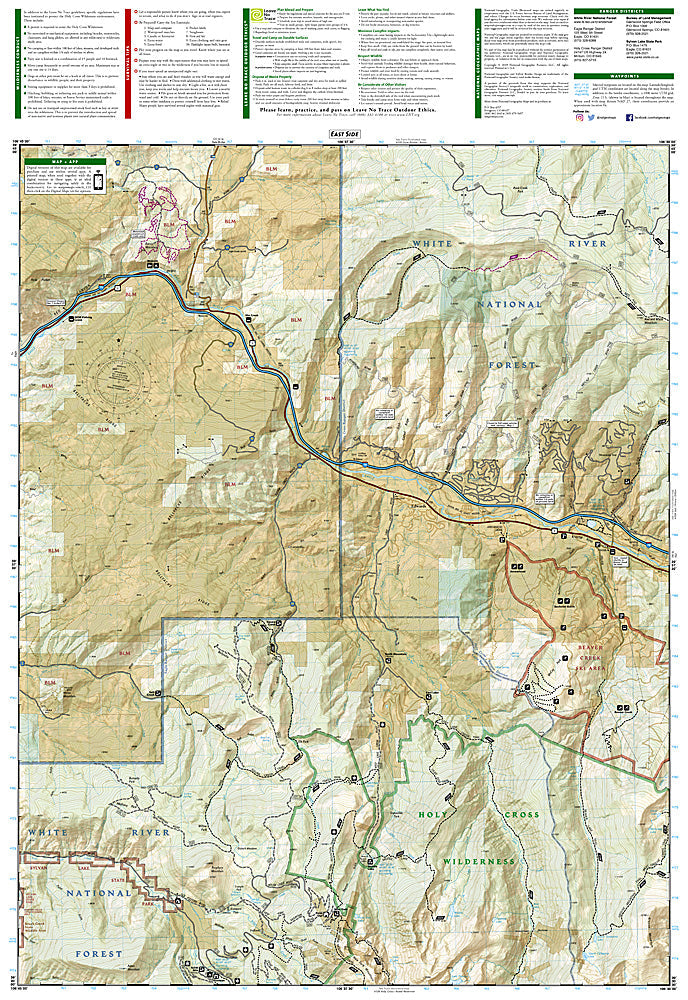 National Geographic Trails Illustrated Colorado Eagle / Avon Topo Trail Map TI00000121