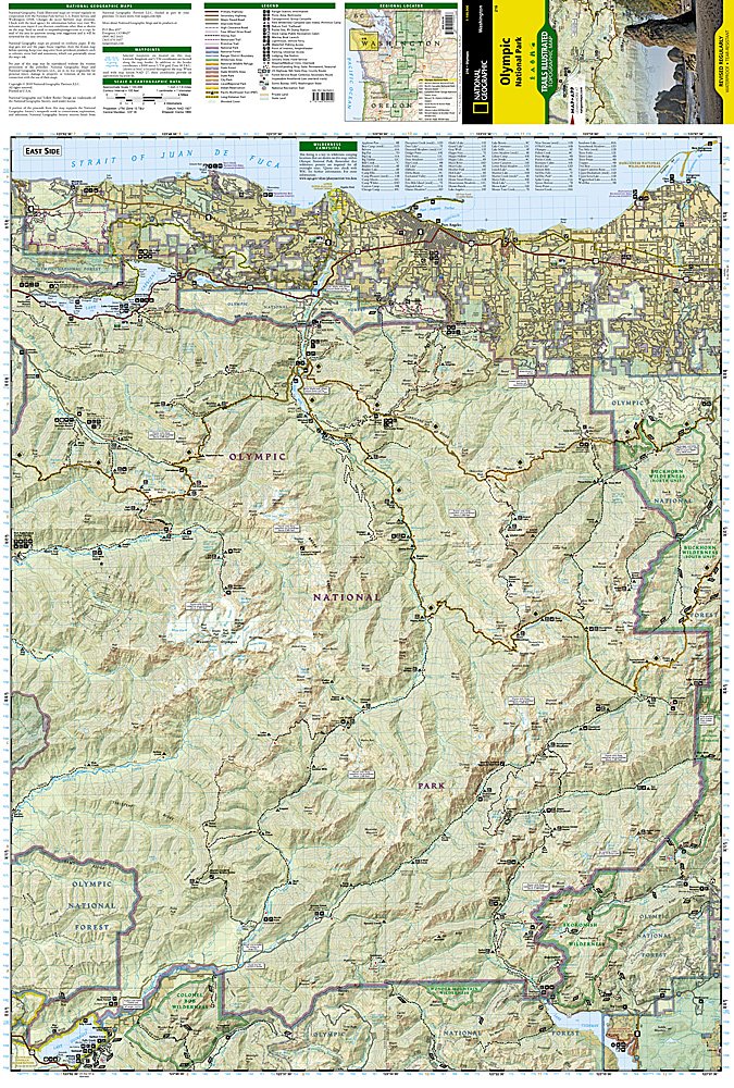 National Geographic Trails Illustrated WA Olympic National Park Map TI00000216