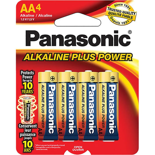 Panasonic Alkaline Plus Power AA 4-Pack