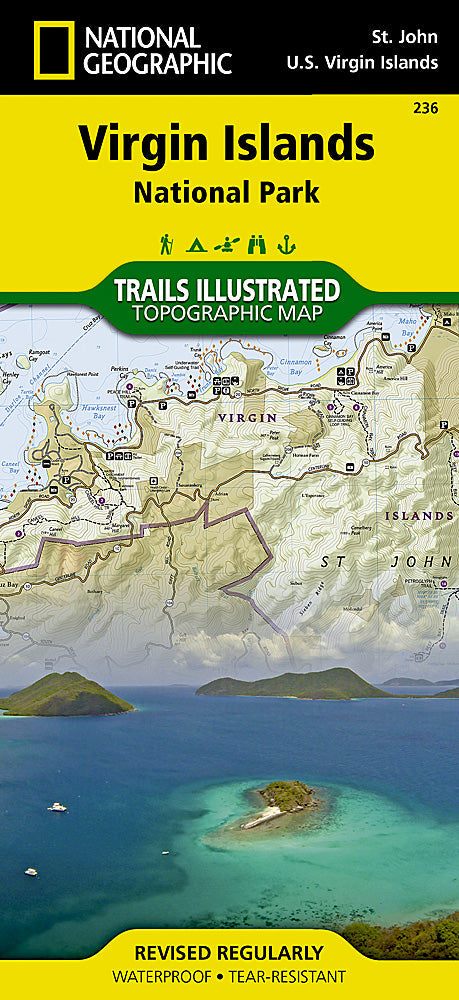 National Geographic St John USVI Virgin Islands Trails Illustrated Map 236