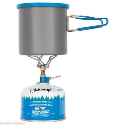 Olicamp Ion Micro Titanium Ultralight Gas Stove & Aluminum LT Pot/Lid Combo