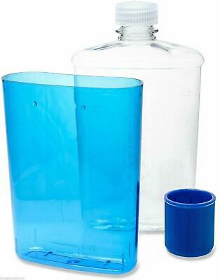 Nalgene Flask 12oz Drink Bottle Glacier Blue - Slender Lightweight Leakproof