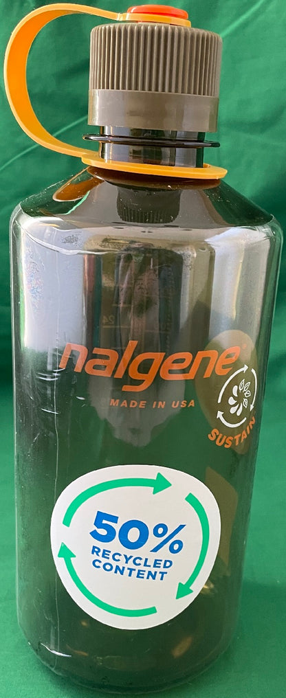 Nalgene Narrow Mouth 32 oz Sustain Bottle Olive 2020-0932