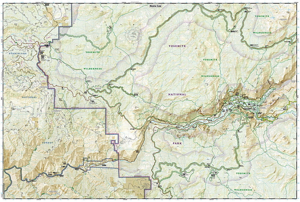 National Geographic Trails Illustrated CA Yosemite NP SW Valley & Wawona Map TI00000306