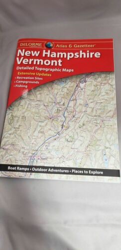 Delorme Vermont VT / NH Atlas & Gazetteer Map Newest Edition Topo / Road Maps