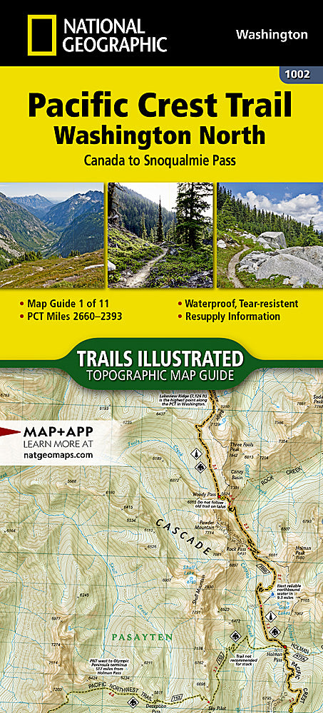 National Geographic TI Pacific Crest Trail WA North Map  Guide TI00001002