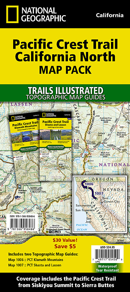 Pacific Crest Trail CA North Map Pack Bundle TI01021227B