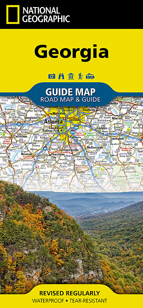 National Geographic Guide Map GA Georgia Road Map & Travel Guide GM01020584