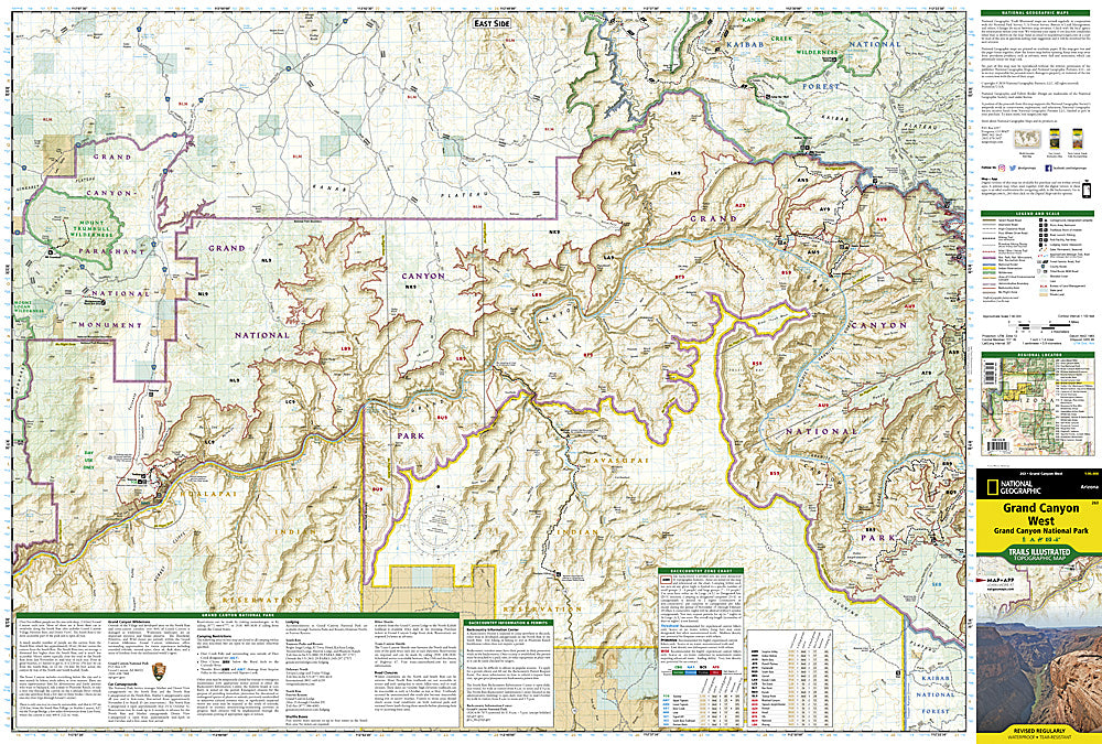 National Geographic AZ Grand Canyon Map Pack Bundle TI01020512B